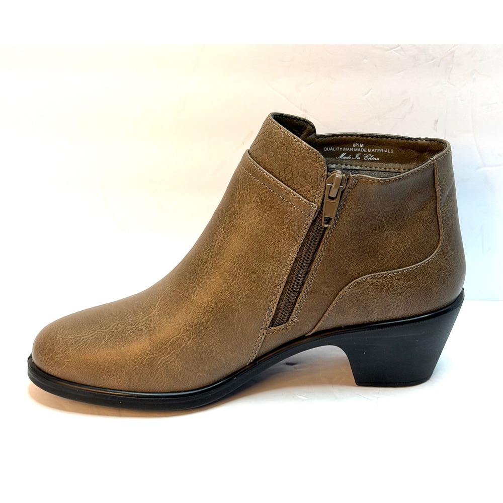 Easy Street Women's Langley Zipper Ankle Boots Taupe/Snake Size 8.5M NWT/BOX - Picture 5 of 10